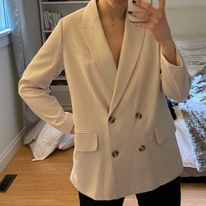 Beige H&M oversized blazer size L